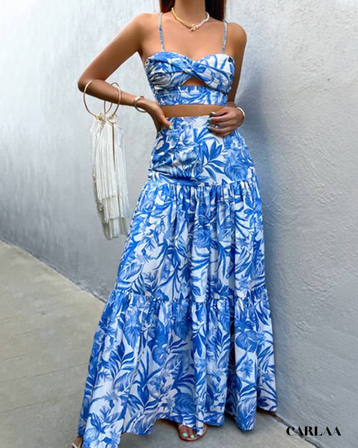 Ensemble jupe longue et haut chic – CARLAA - Main Image