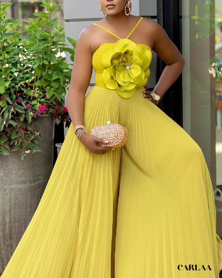 Combinaison fleur plissée – CARLAA