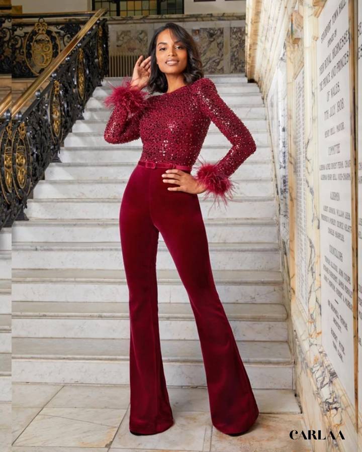 Combinaison Ensemble De Soirée Chic Combinaison Femme