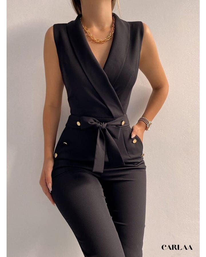 Combinaison Pantalon Noire Femme Combishort CARLAA