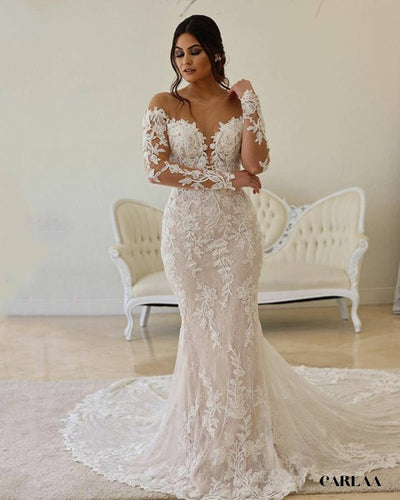 Robe dentelle blanche mariage