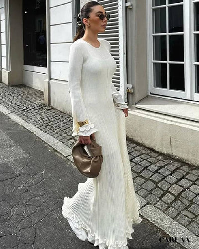 Robe blanche manche longue